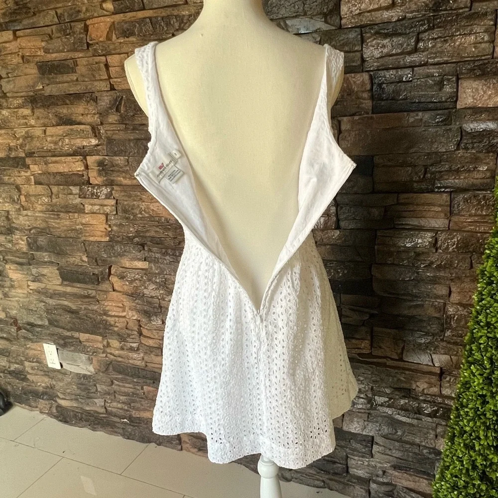 Vineyard Vines Elegant White Lace Mini Dress - Picture 7 of 8